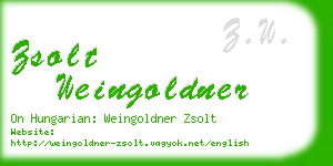 zsolt weingoldner business card